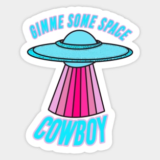 Preppy Space Cowboy Aesthetic Sticker